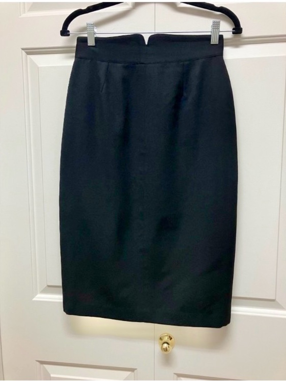 Vintage Alfred Sung virgin wool pencil skirt, black, 8